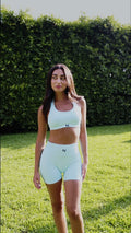 Women's Activewear Set - Soft Cyan